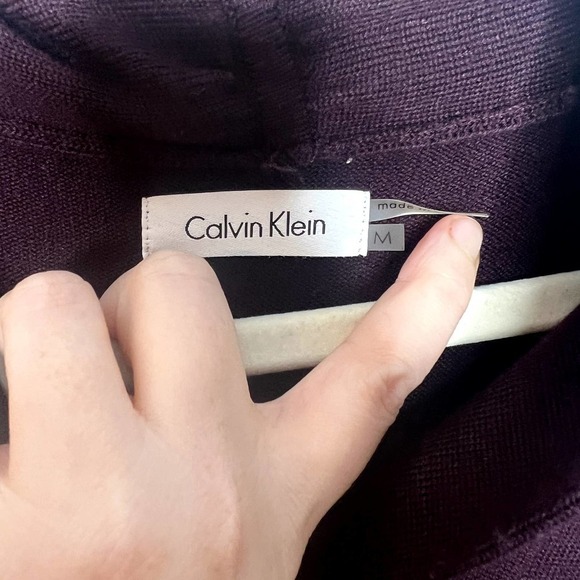 Calvin Klein Maroon Sweater Dress Soft Comfortable & Classy Med - Picture 2 of 3